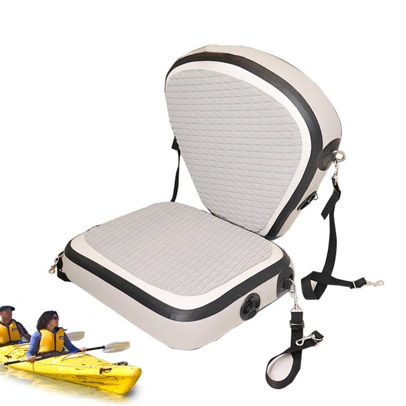 Ergonomischer Canoe Backrest Seat, aufblasbarer Nylonsitz mit Halterung für Kajaking | Multipurpose Boat Seat entworfen für Komfort und Stabilität für Canoeing und Bootsaktivitäten von Mimoqk