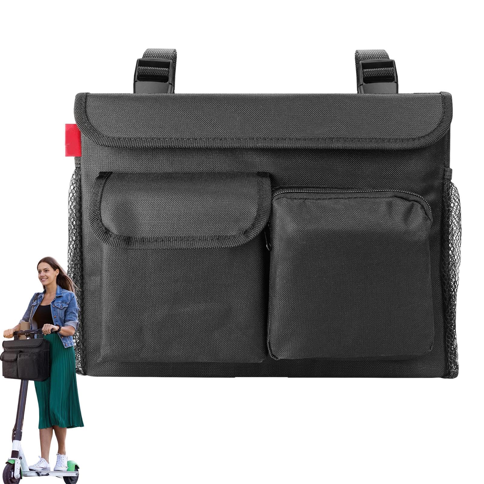 Fahrradrahmentasche | Scooter Fahrradtasche | Fahrradrahmentaschen | Langlebig und geräumig, Multi-Pocket-Design, verstellbare Schultergurte und wasserdichter Schutz für einfache Aufbewahrung und von Mimoqk