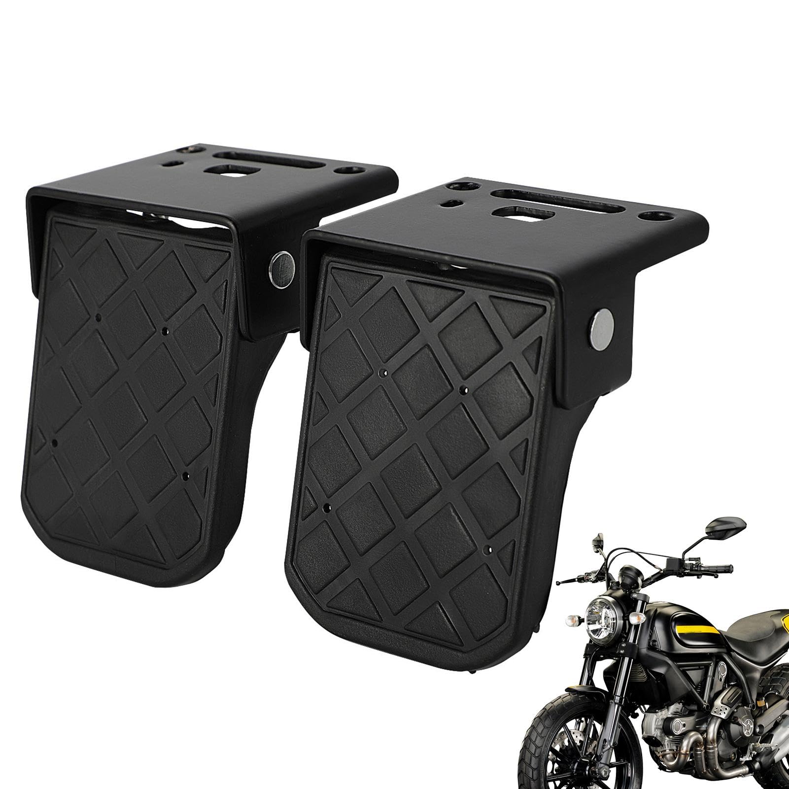 Foot Rest for Motorcycle, Foldable Extend Front Foot Rest, Noiseless Electric Pedal, Fits Most Motorcycles for Long-Distance Travel, Comfortable Foot Pegs for Riders, Easy to Install von Mimoqk