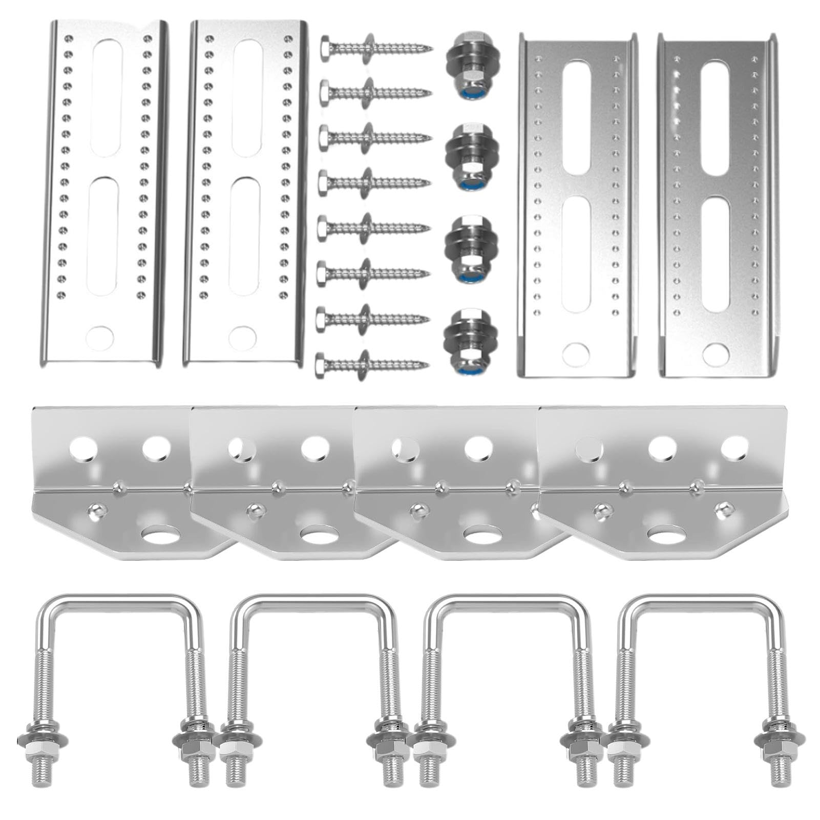 Mimoqk 8-inch Boat Bunk Brackets, Boat Bunk Brackets, Boat Trailer Bunks, Galvanized Swivel Top Bunk Bracket Kit, Boat Trailer Accessories And Parts, Boat Trailer Bunk Bracket for Boat Trailer von Mimoqk