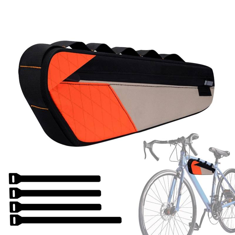 Mimoqk Fahrradrahmentasche, wasserdichte Fahrradrahmentasche, Fahrradzubehörtasche, Aufbewahrungstasche für Fahrrad, Oberrohrtasche, Reparaturwerkzeughalterung, Schlauchtasche von Mimoqk