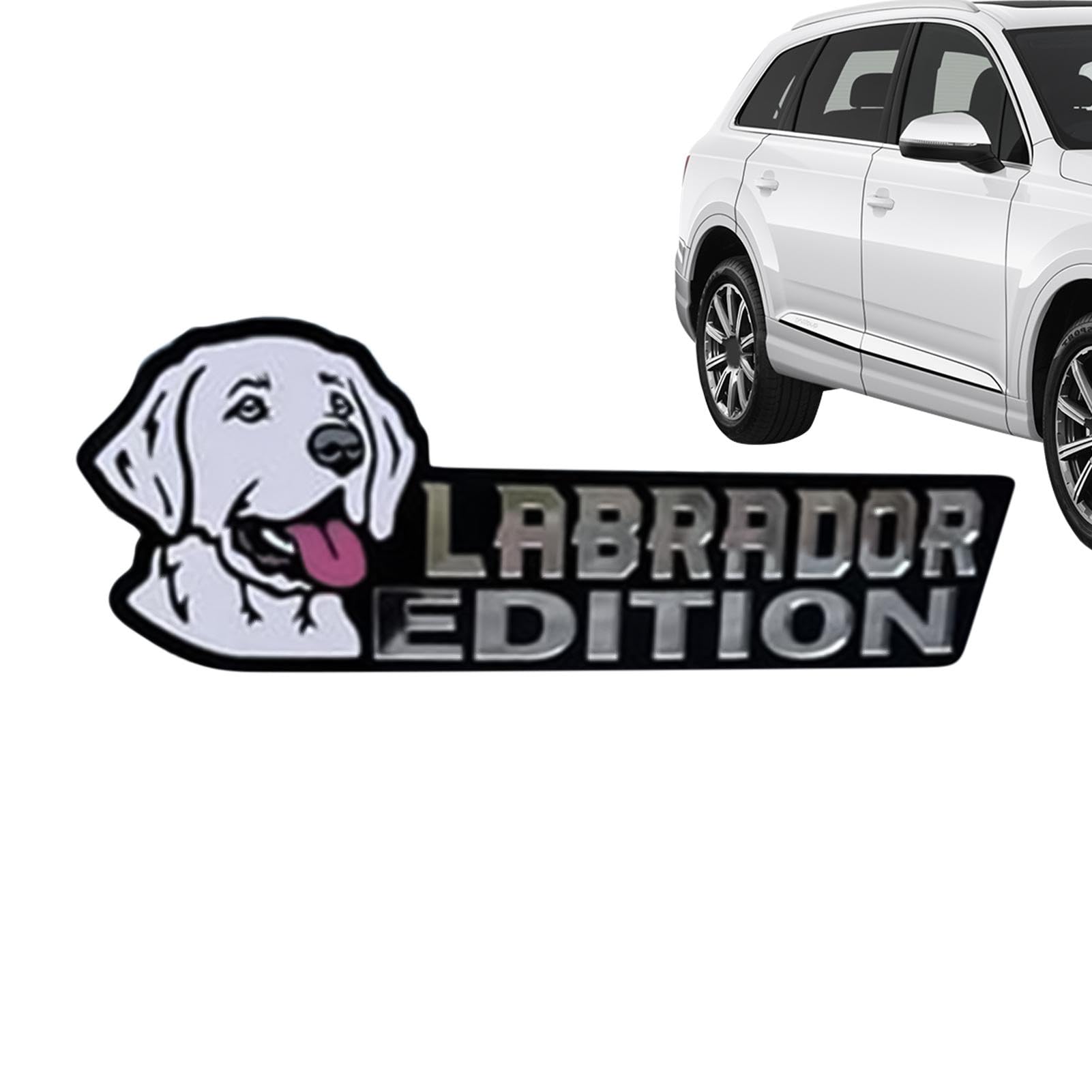 Mimoqk Hunde-Autoaufkleber, Hundeautoabzeichen, Hunde-Abzeichen, elegante Auto-Embleme und -Abzeichen, lustiges Auto-Abzeichen aus Acryl, selbstklebend von Mimoqk