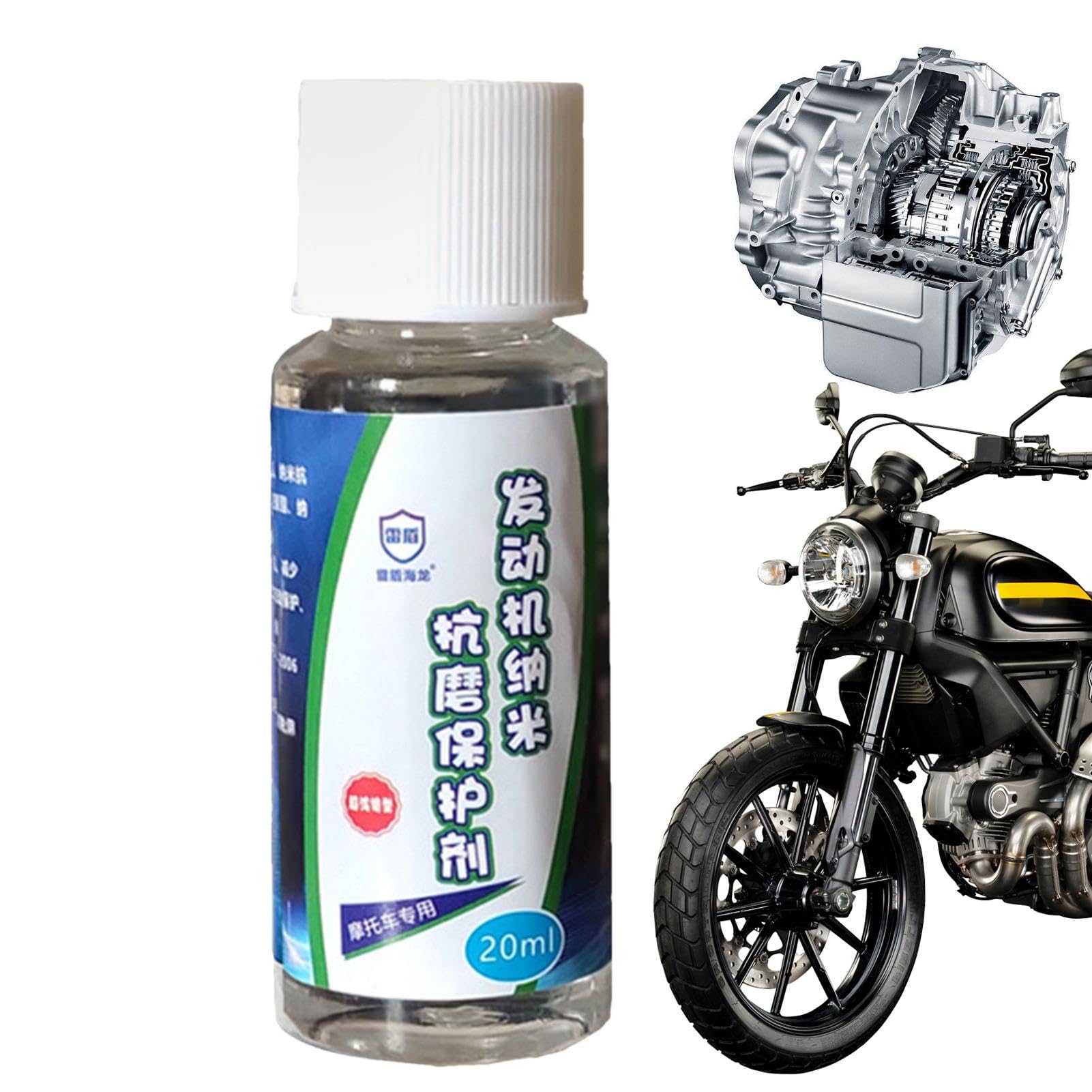 Mimoqk Motor-Verschleißschutz,Motor-Verschleißschutz - 20 ml Anti-Reibungsmittel - Hochwirksames Motorreparatur- und Schmiermittel, Motorschutzöl, Geräuschreduzierung von Mimoqk