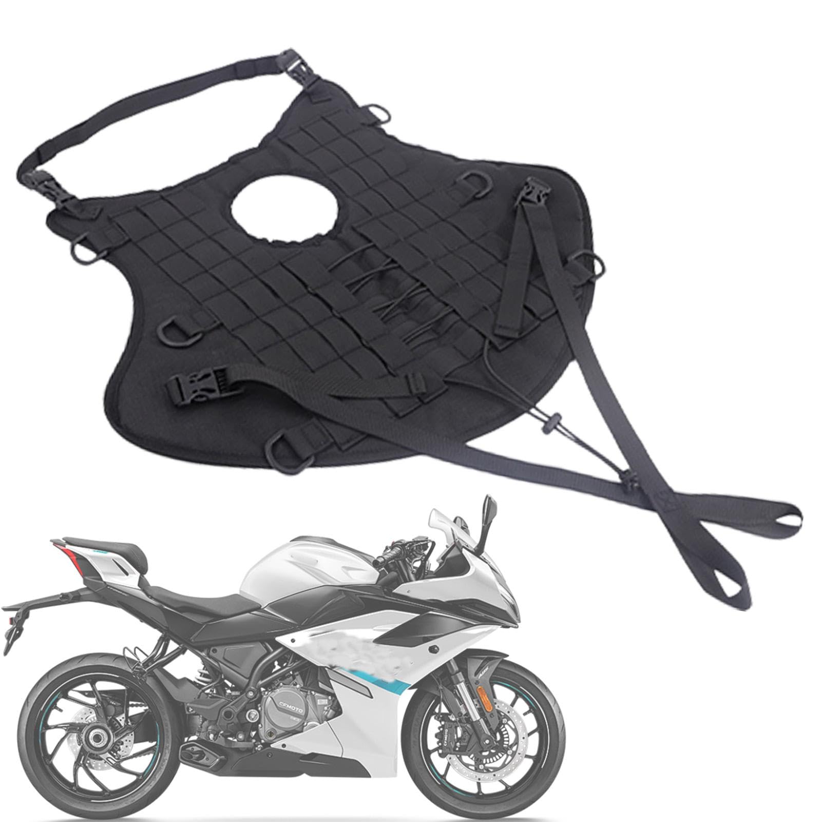 Motorcycle Tank Vest | Waterproof Tank Mount Base Bag | Sun-proof Motorcycling Bag for Convenient Storage On Your Oil Tank Motorcycle Tank Mount Base Bag | Waterproof And Sun Proof Tank Vest | Versati von Mimoqk