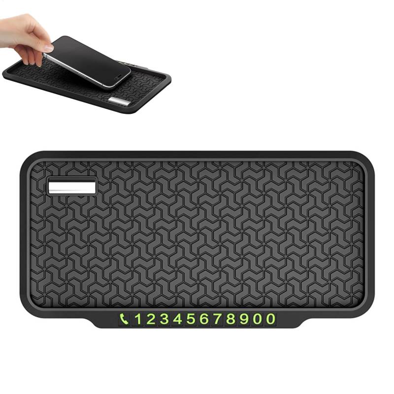 Non Slip Car Dashboard Mat, Extra Large Tray Mat, Parking Number Holder, Vehicle Perfume Storage Pad, Excellent for Keeping Console Tidy, Reducing Slip and Improving Organization von Mimoqk