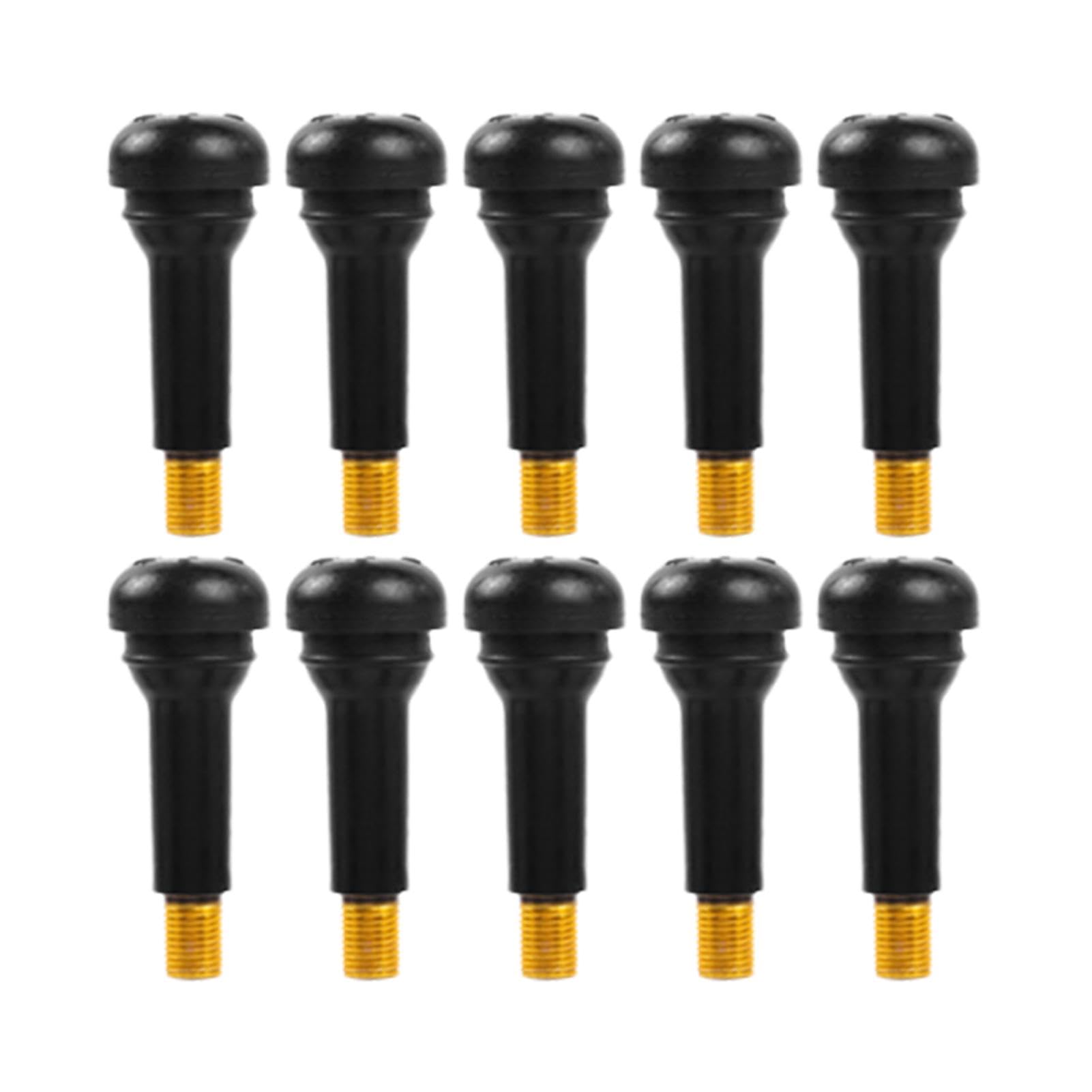 Rubber Valve Stems, 10X Tubeless Tire Valve Replacements, Short Stem Design, Copper-Wrapped Aluminum Core, Automotive Tools for Standard Vehicle Tires von Mimoqk