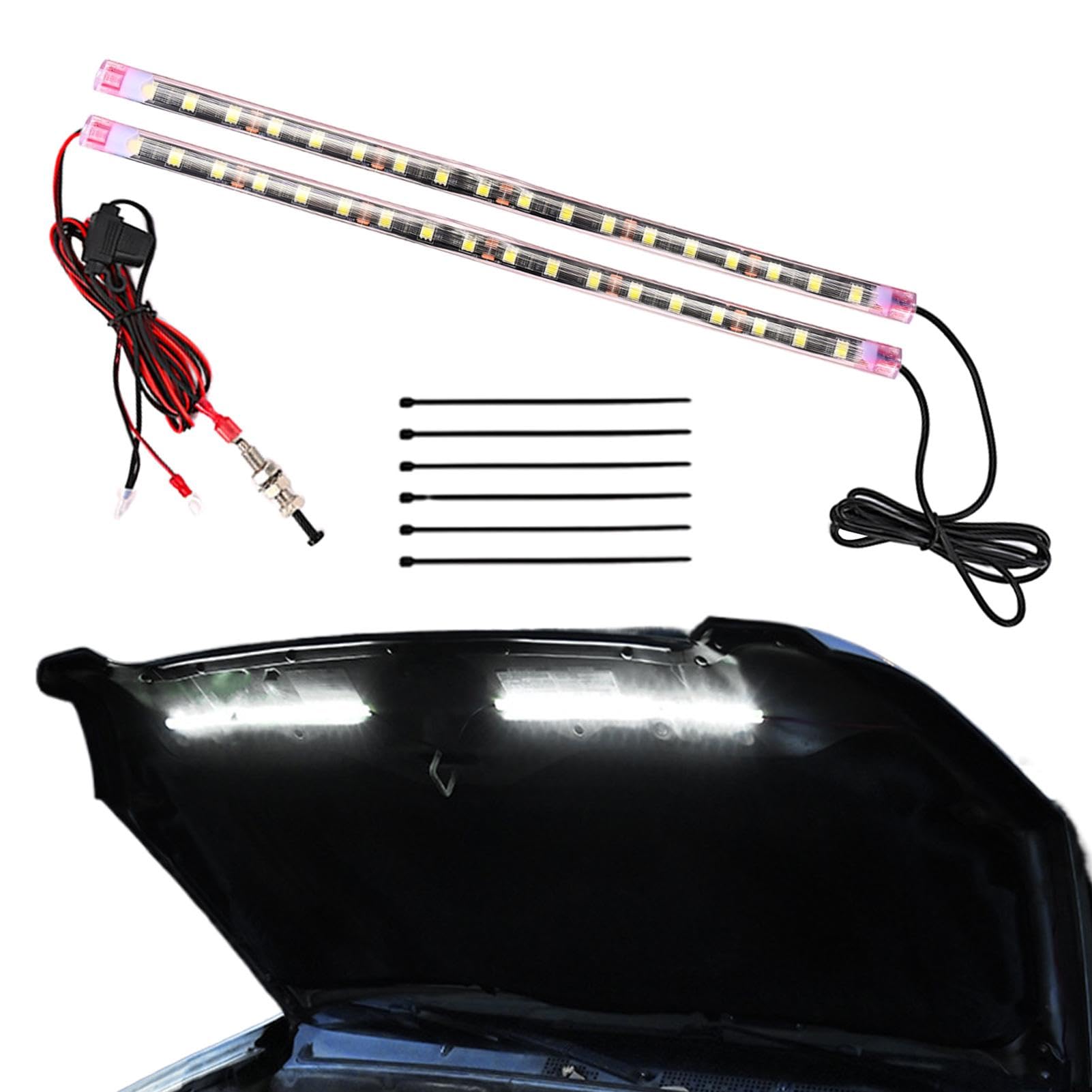 Under Hood Work Light | LED Under Hood Work Light | Adhesive Underhood Light Bar Car Work Light | High Brightness LED Hood Light Bar for All Vehicles, Perfect for Auto Repairs von Mimoqk