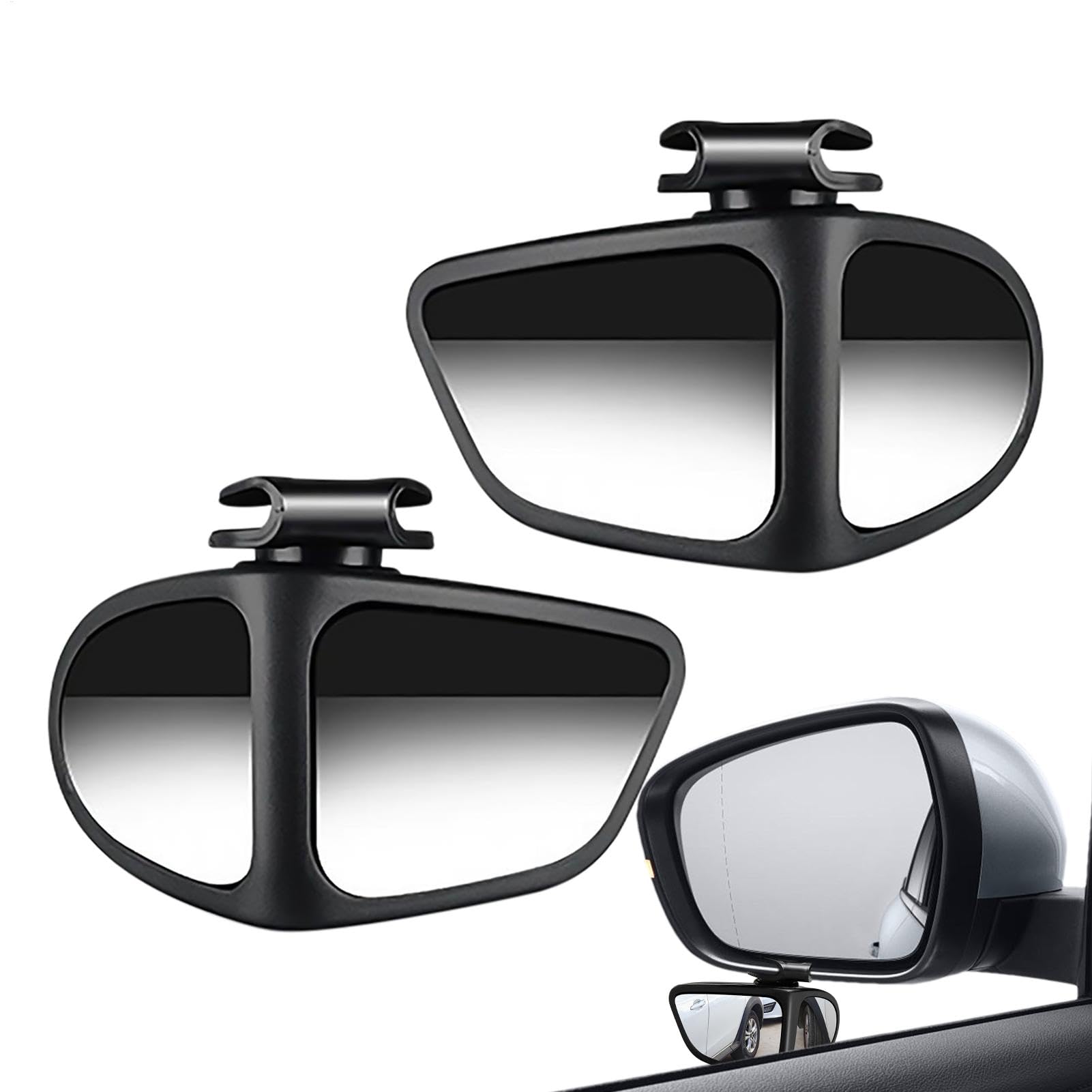 Wide Angle Car Blind Mirror, 1 Pair Auxiliary Reversing Mirrors, Multi Sided Glass Driving Safety, Perfect for Changing Lanes, Stopping, Caravan, Minivan, and General Car Use von Mimoqk