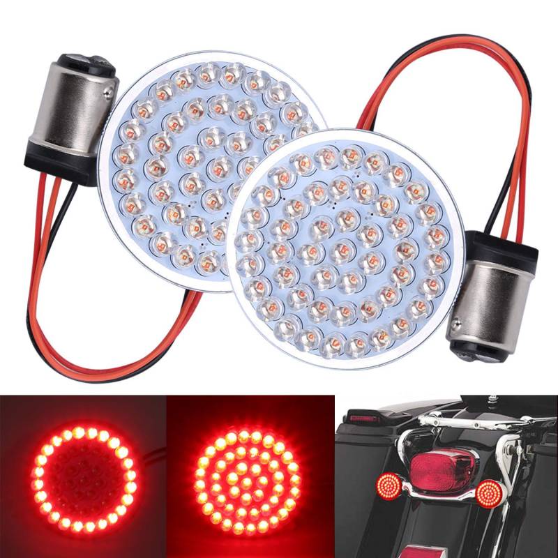 Miners2000 1157 Base 2 '' Bullet Style LED rot Blinker Licht Lauflicht Kit für Motorrad (2 Stück) von Miners2000