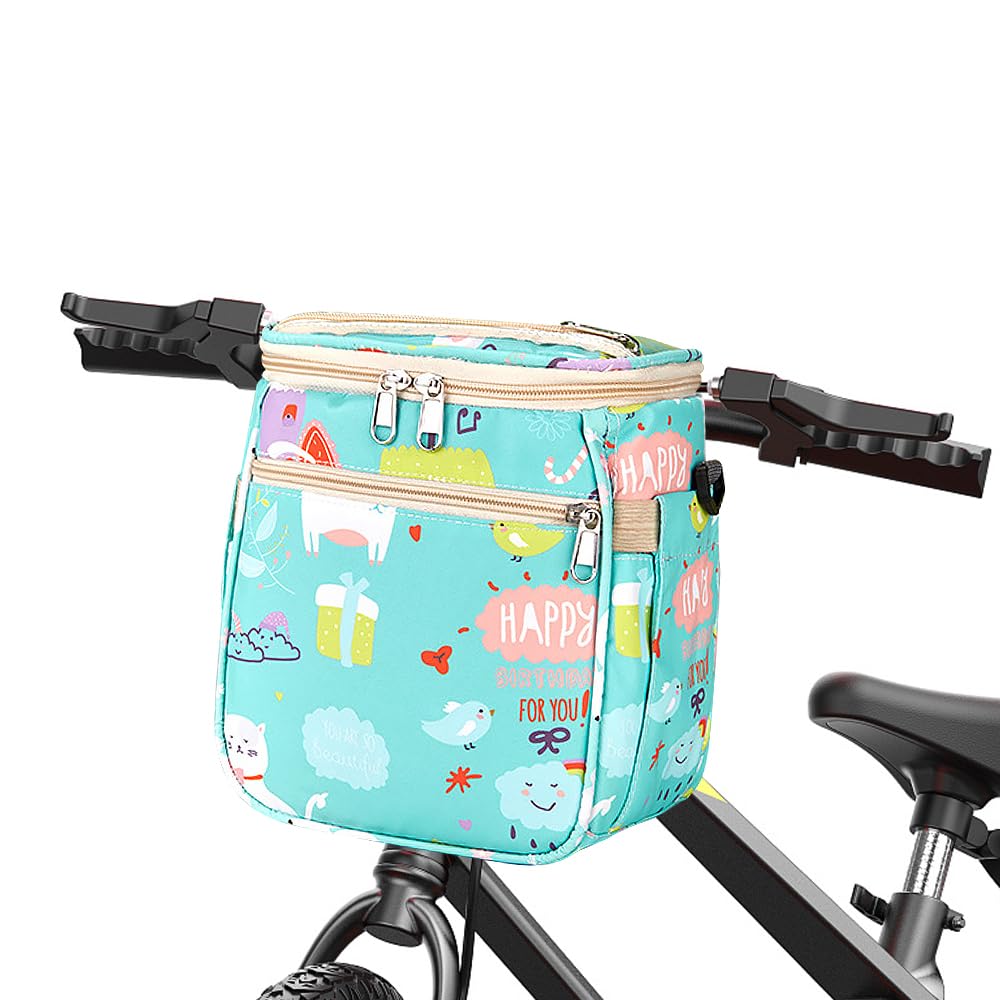 Mineup Lenkertasche Kinder, Fahrradkorb Kinder, Fahrradtasche Mehreren Fächern, wasserdichte, Fahrradtasche für Kleinkinder, Roller, Dreirad, Laufrad von Mineup