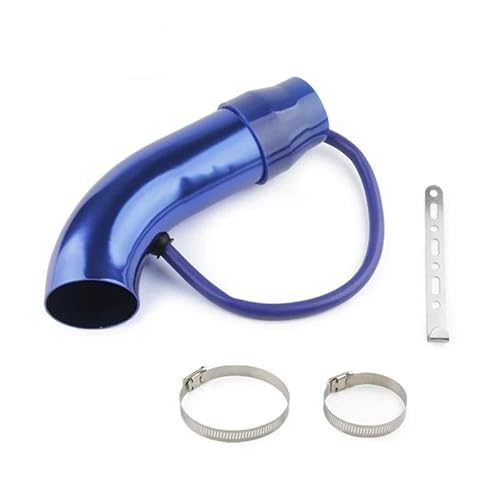 Ansaugrohr Für Alumimum 3'' 75mm für Auto Cold Air Intake System Turbo Induktion Rohr Rohr Silber Schwarz Rot Farbe Lufteinläss(Blue) von Mingbereit