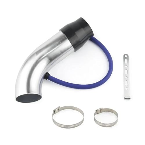 Ansaugrohr Für Alumimum 3'' 75mm für Auto Cold Air Intake System Turbo Induktion Rohr Rohr Silber Schwarz Rot Farbe Lufteinläss(Silver) von Mingbereit