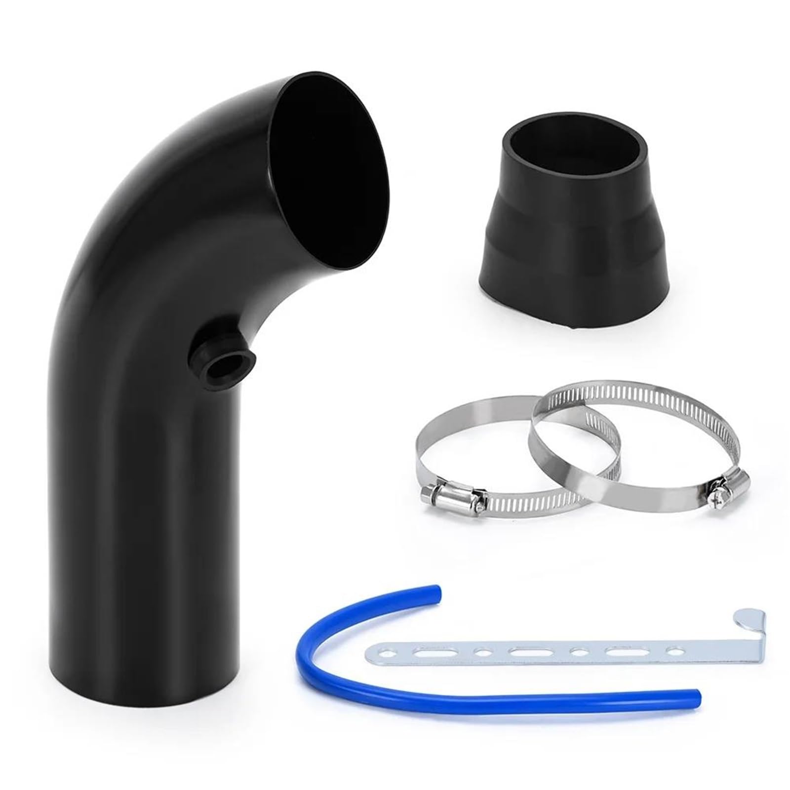 Ansaugrohr Für Universal 3" 76mm Luftfilter & Kaltluftansaugrohr Turbo-Induktionsrohr Für Kit Mit Luftfilterkegel Lufteinläss(BlackPIPE) von Mingbereit