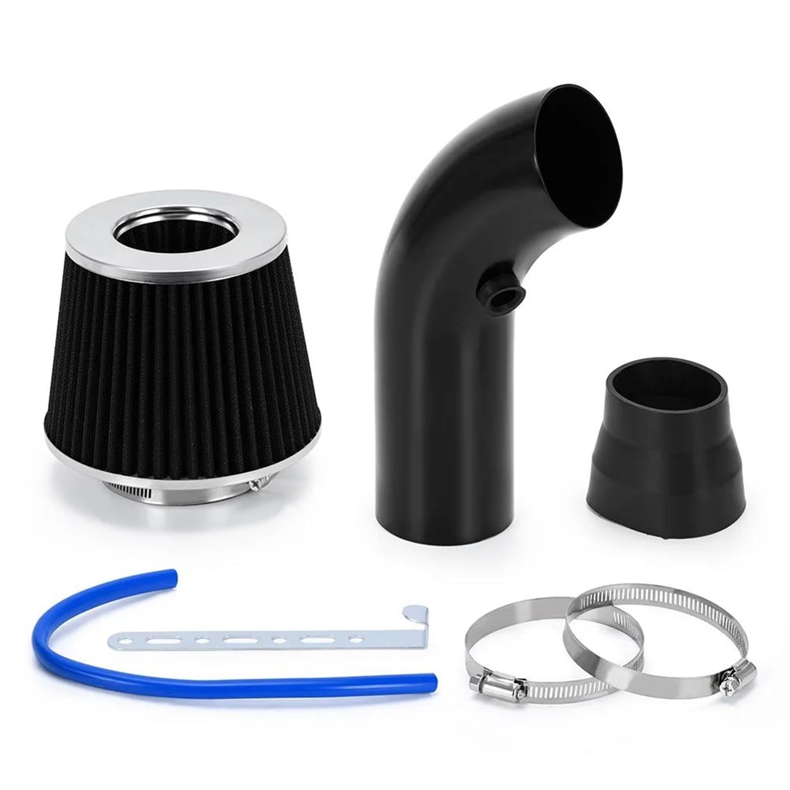 Ansaugrohr Für Universal 3" 76mm Luftfilter & Kaltluftansaugrohr Turbo-Induktionsrohr Für Kit Mit Luftfilterkegel Lufteinläss(BlackPicture) von Mingbereit