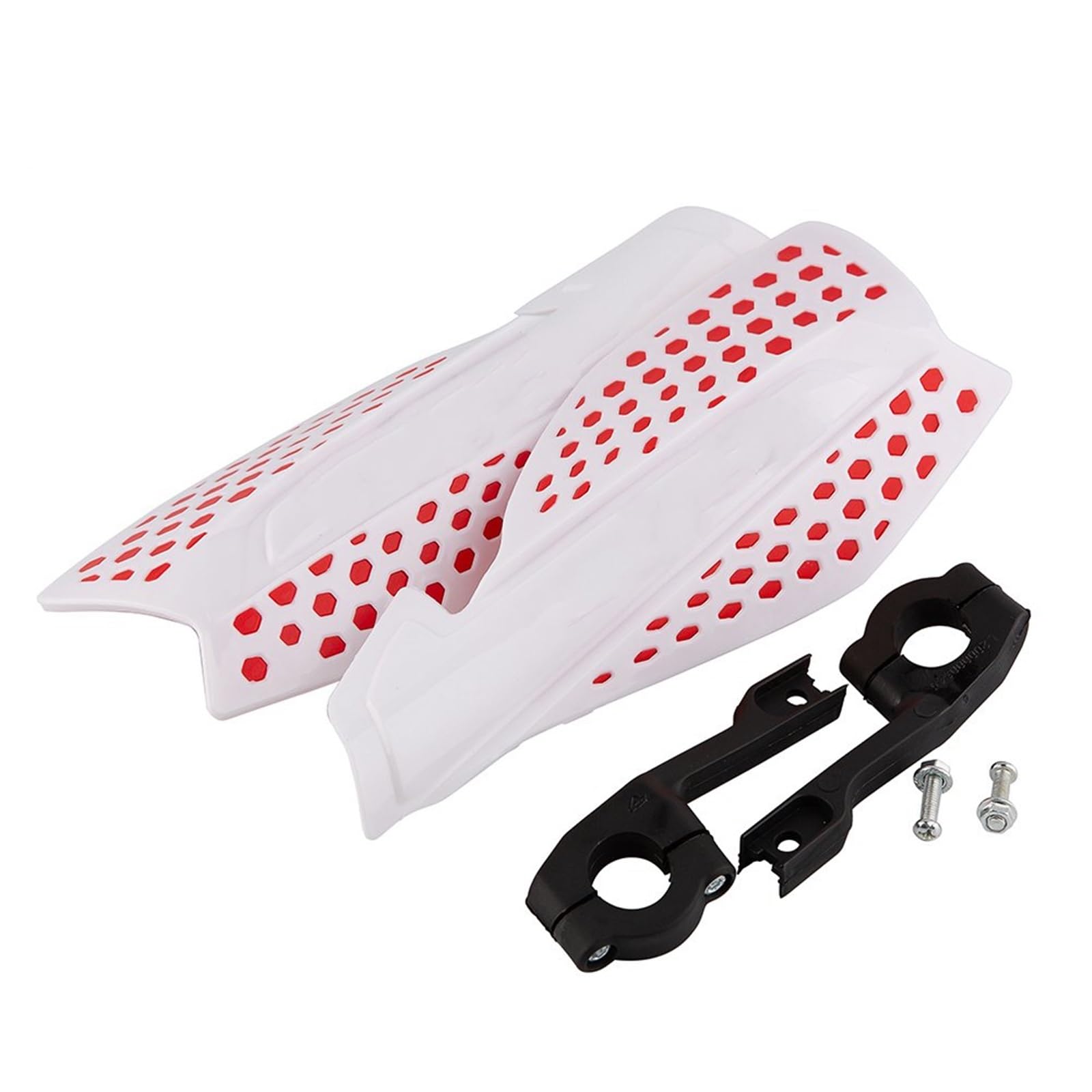 Für 22mm Quad ATV Motorrad Lenker Handschutz Griffschutz Motorrad Handschutz Handprotektoren(White Red) von Mingbereit