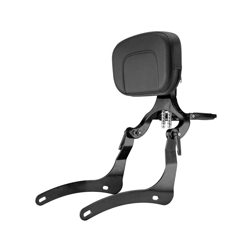 Hinterradgepäckträger Für Kawasaki Für Vulcan 900 2000 2006-2024 Motorrad Einstellbare Multifunktions Sissy Bar Gepäckträger Gepäckauflage(Black) von Mingbereit