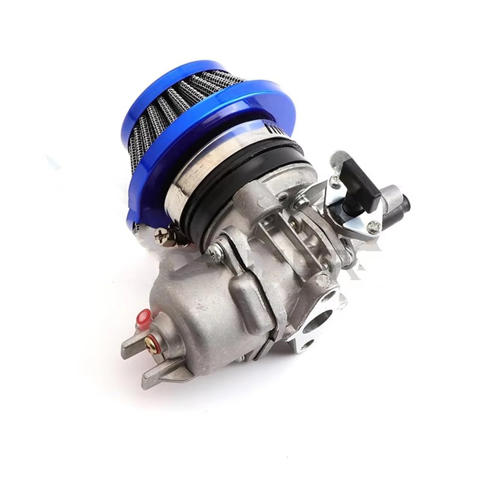 Motor Vergaser Für 2-Takt 47ccm 49ccm Motor Mini Moto Pocket Bike Go Kart Buggy ATV Quad Mit Pod 42mm Luftfilter Vergaser Vergaser Carb(Blue Set) von Mingbereit