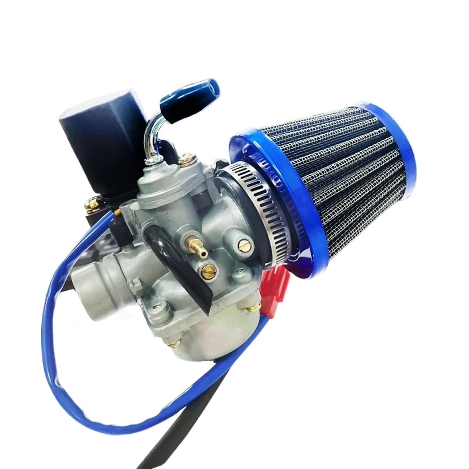 Motor Vergaser Für Für Jog Für JOG50 Für JOG90 1E40QMB 1PE40QMB 1E50QMG E-TON Für 2 Hub 50cc 90cc Roller Moped Mit Luftfilter 19mm Vergaser Vergaser Carb(Jog Set Blue) von Mingbereit