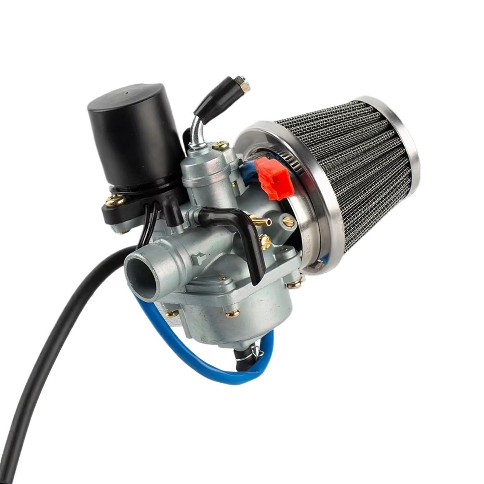 Motor Vergaser Für Für Jog Für JOG50 Für JOG90 1E40QMB 1PE40QMB 1E50QMG E-TON Für 2 Hub 50cc 90cc Roller Moped Mit Luftfilter 19mm Vergaser Vergaser Carb(Jog Set Silver) von Mingbereit