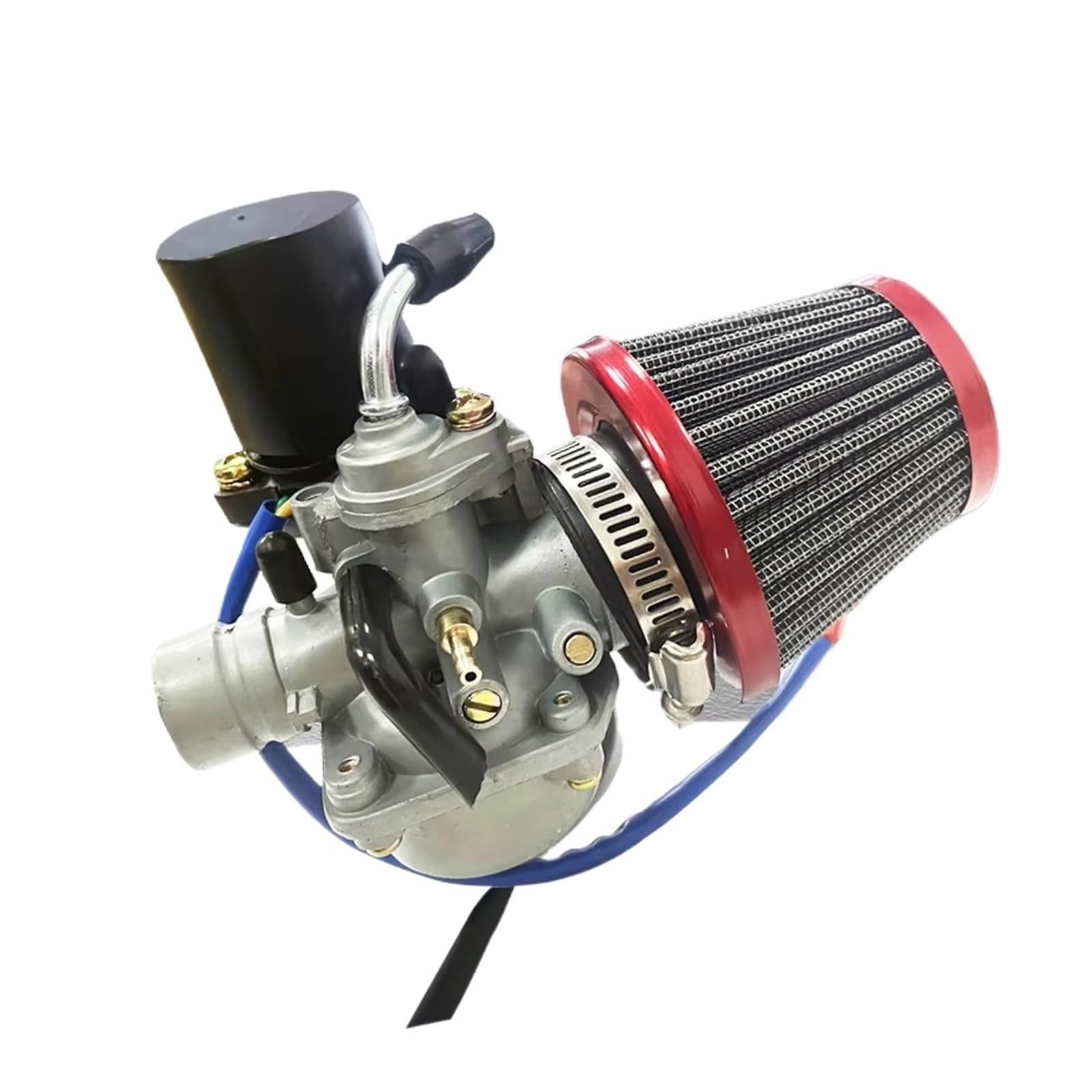 Motor Vergaser Für Für Jog Für JOG50 Für JOG90 1E40QMB 1PE40QMB 1E50QMG E-TON Für 2 Hub 50cc 90cc Roller Moped Mit Luftfilter 19mm Vergaser Vergaser Carb(Jog Set red) von Mingbereit