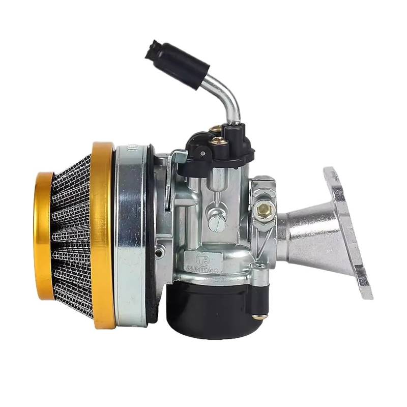 Motor Vergaser Für Mini Moto Dirt Pocket Bike ATV 37 49 50 80 Cc 2-Takt Wassergekühlter Vergaser Mit Ansaugrohr Luftfilter Vergaser Carb(Gold) von Mingbereit