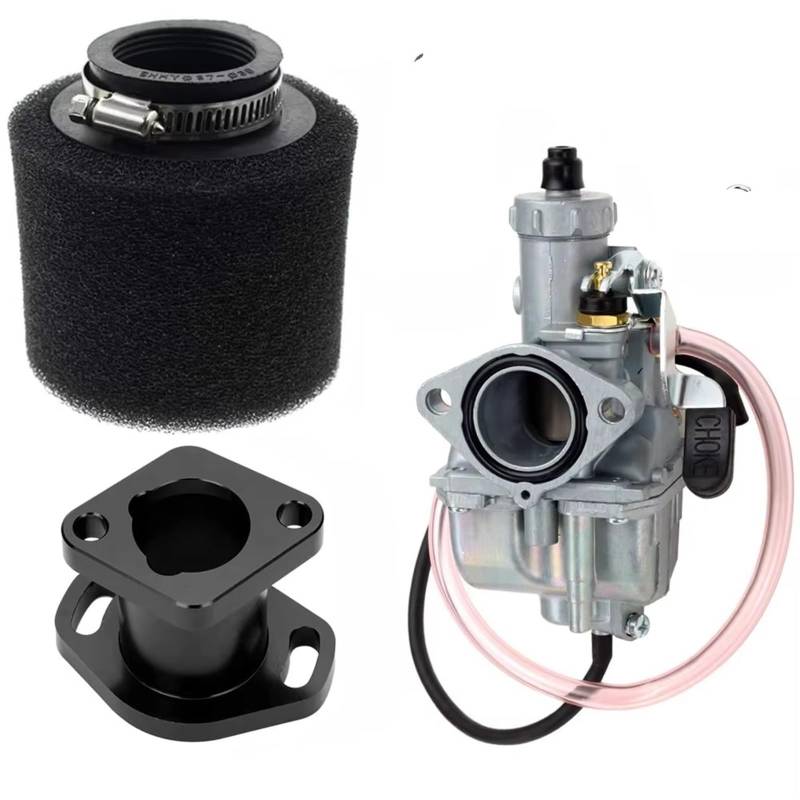 Motor Vergaser Für Predator 212cc Für GX200 196cc Mini Bike Go Kart Mikuni VM22 Luftfilter Mainfold Carb Vergaser Carb(Black 2) von Mingbereit