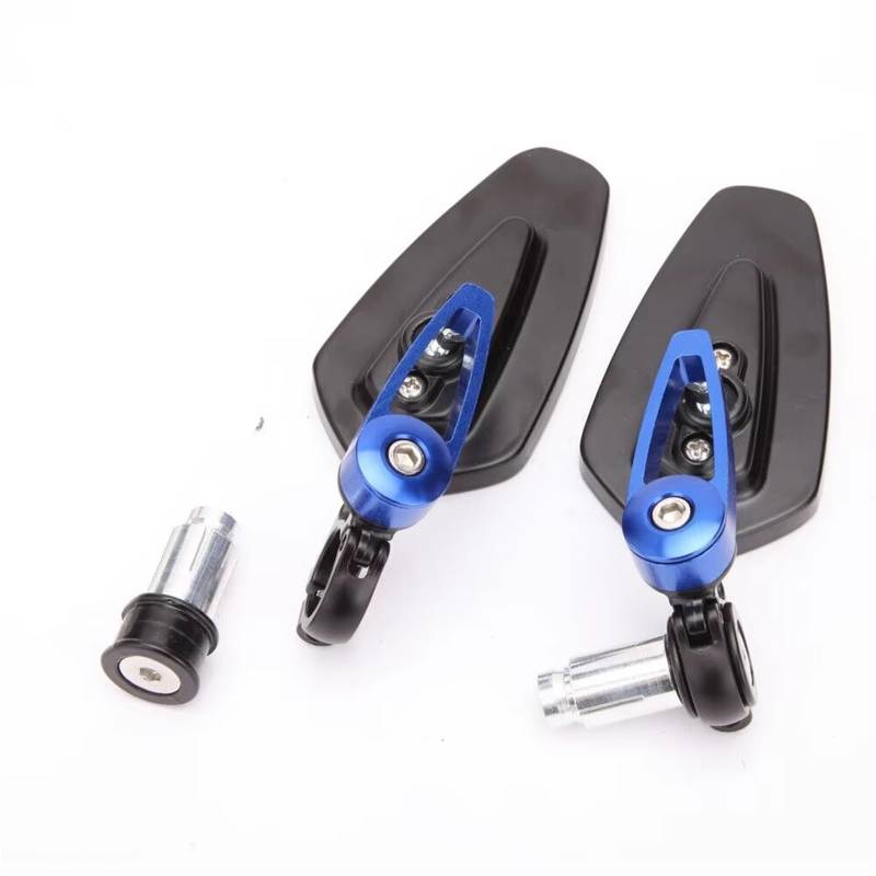 Seitenspiegel Für Für MT03 Für MT07 Für FZ07 Für MT-07 Für FZ-07 Für MT-03 Für T7 7/8 "22mm Lenkerende Spiegel CNC Rückspiegel Motorrad Spiegel(Blue) von Mingbereit