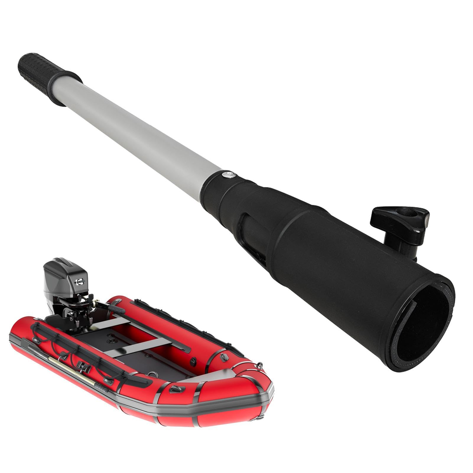 Außenborder Pinnenverlängerung,61 Cm Pinnengriff-Verlängerung Für Außenborder,Pinnen-Verlängerungsgriff | Ergonomischer Griffverlängerungs-Trolling-Motorzubehör Für Marineboote von Mingchengheng