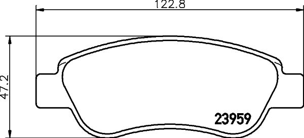 Bremsbelagsatz, Scheibenbremse Vorderachse Mintex MDB2743 von Mintex