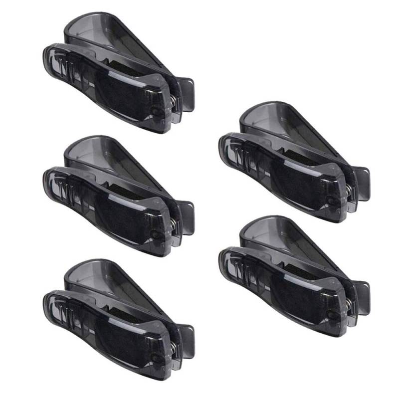 Mintice™ 5 X KFZ Auto Brillenhalter Sonnenbrillenhalterung LKW Sonnenblende Brillenablage Halter Clip Sonne schwarz PKW von Mintice