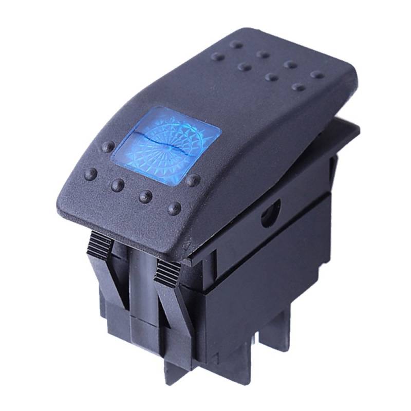 Mintice™ KFZ Auto Kippschalter Druckschalter Schalter Wippschalter Wasserdicht 12V 20A Blau LED Licht Lampe 4Pin AN/AUS von Mintice