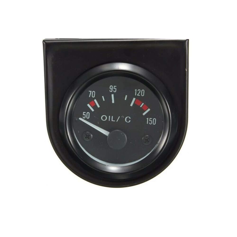 Mintice 2" 52mm Licht Kfz Auto Öltemperatur Anzeige Öl Oil Anzeige Instrument Gauge Meter Rauchfarbe Len Zeiger Indikator von Mintice