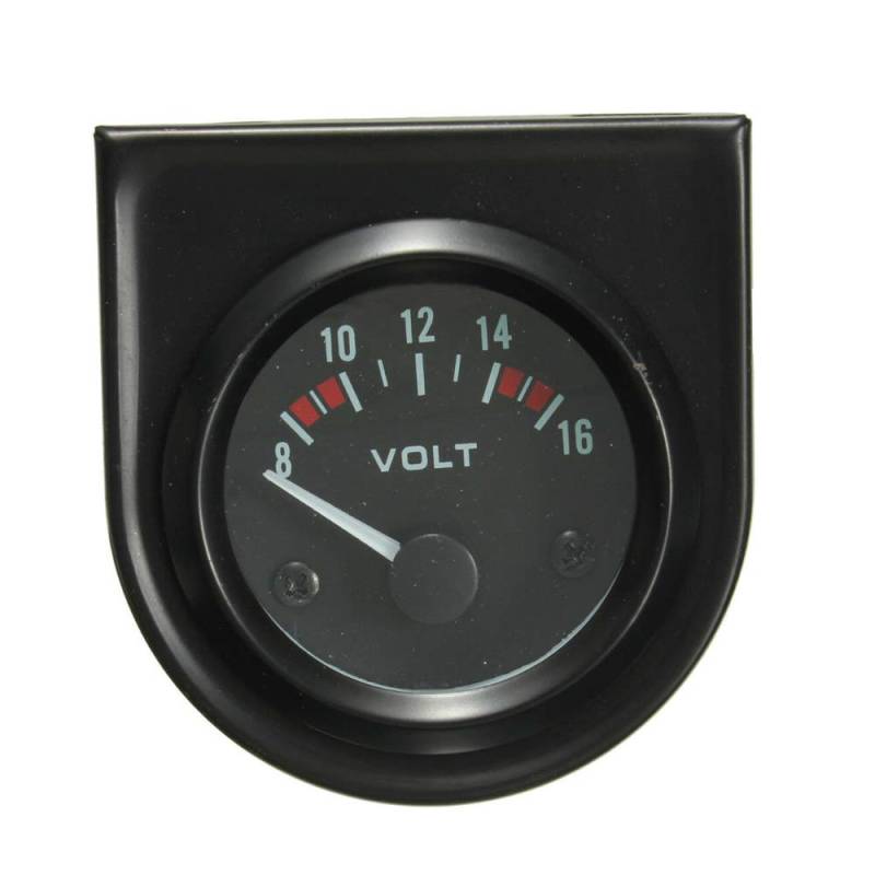 Mintice 2" 52mm Licht Kfz Auto Universal Voltmeter Batteriespannung Anzeige Instrument Gauge Rauchfarbe Len Zeiger Indikator von Mintice