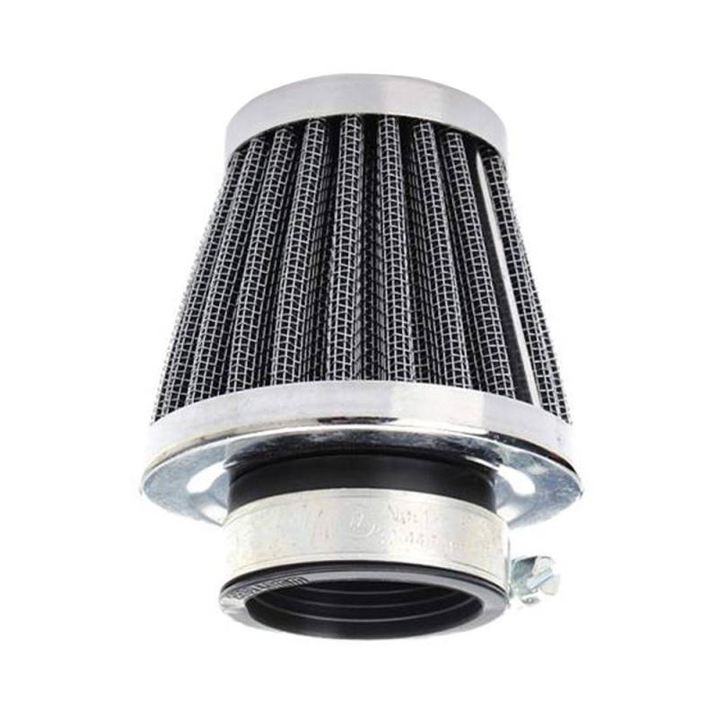 Mintice 50mm KFZ Auto Silber Motorrad Air Pod Intake Luftfilter Clamp Gummi Sportluftfilter Schwarz Dirt ATV von Mintice