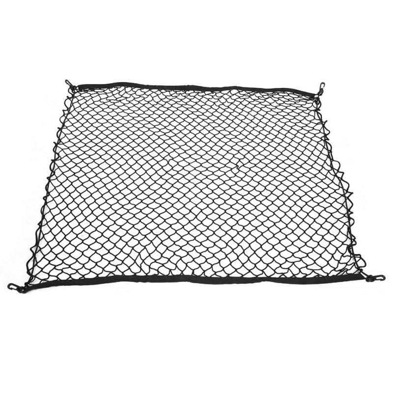 Auto Gepäcknetz, 100 * 100 cm Universal Auto Kofferraum Gepäck Fracht Elastic Net Organizer Mesh Halter Netz Schutznetz Trennnetz Schwarz von Miyinla