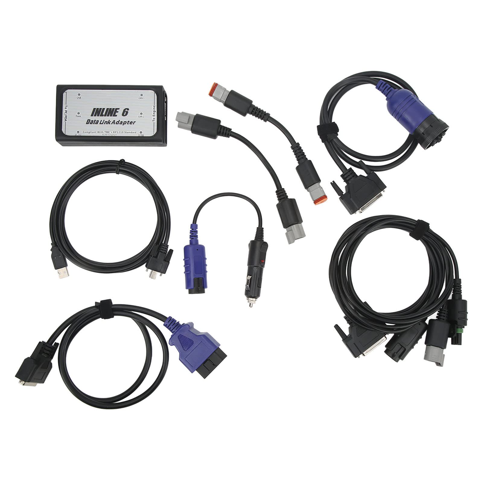 Inline 6 Data Link Adapter Kit Hochleistungs-LKW-Scanner-Diagnosetool-Ersatz Cummins-Motor (Ohne Aufbewahrungsbox) von Miokycl