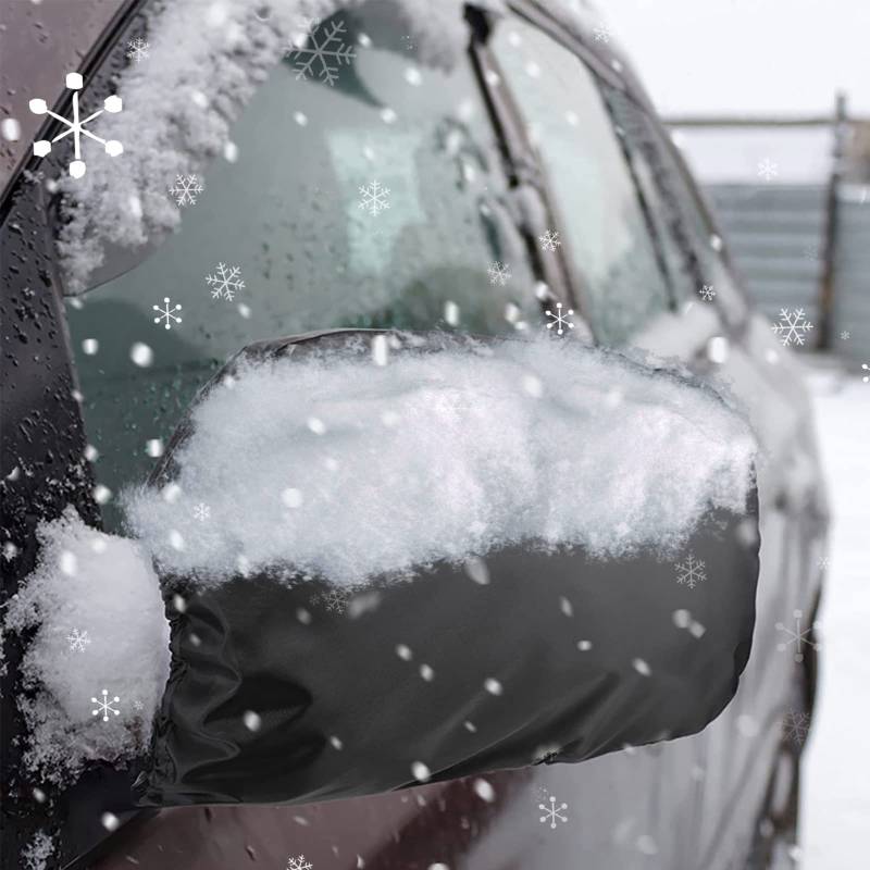 Mioloe 1Paar Rückspiegel Schnee Abdeckung Winter Seitenspiegel Frost Schnee Staub Schutz Oxford Tuch Abdeckung Auto außen Zubehör,1-2 Tage Lieferung (01) von MIOLOE