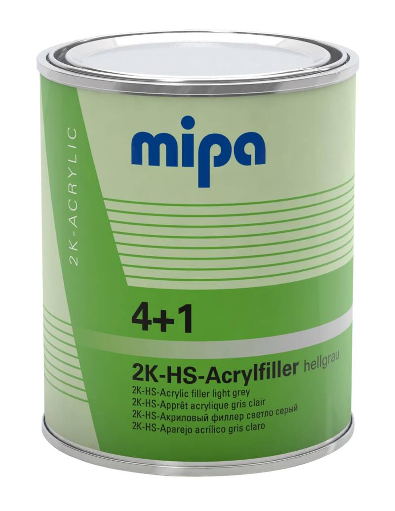 MIPA 4+1 Acrylfiller HS DUNKELGRAU Füller Dickschichtfüller Autolack 1 Liter von MIPA