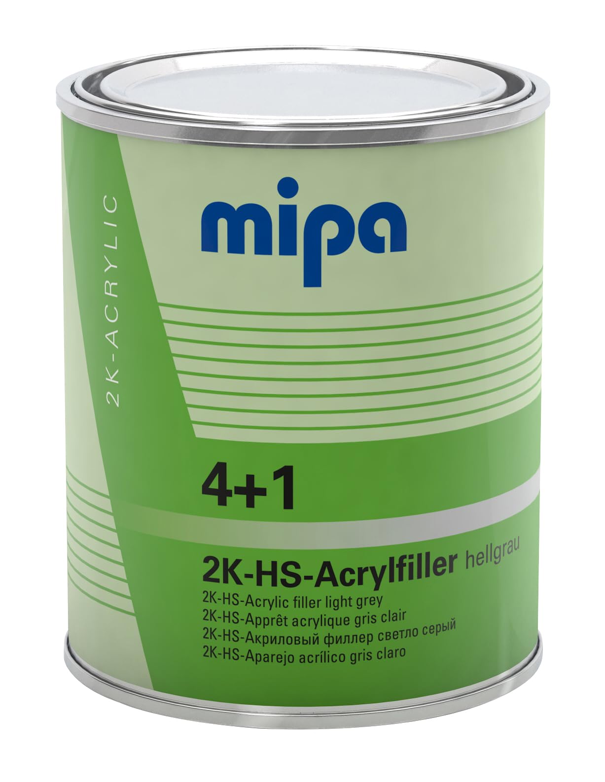 MIPA 4+1 Acrylfiller HS HELLGRAU Füller Dickschichtfüller Autolack 1 Liter von MIPA