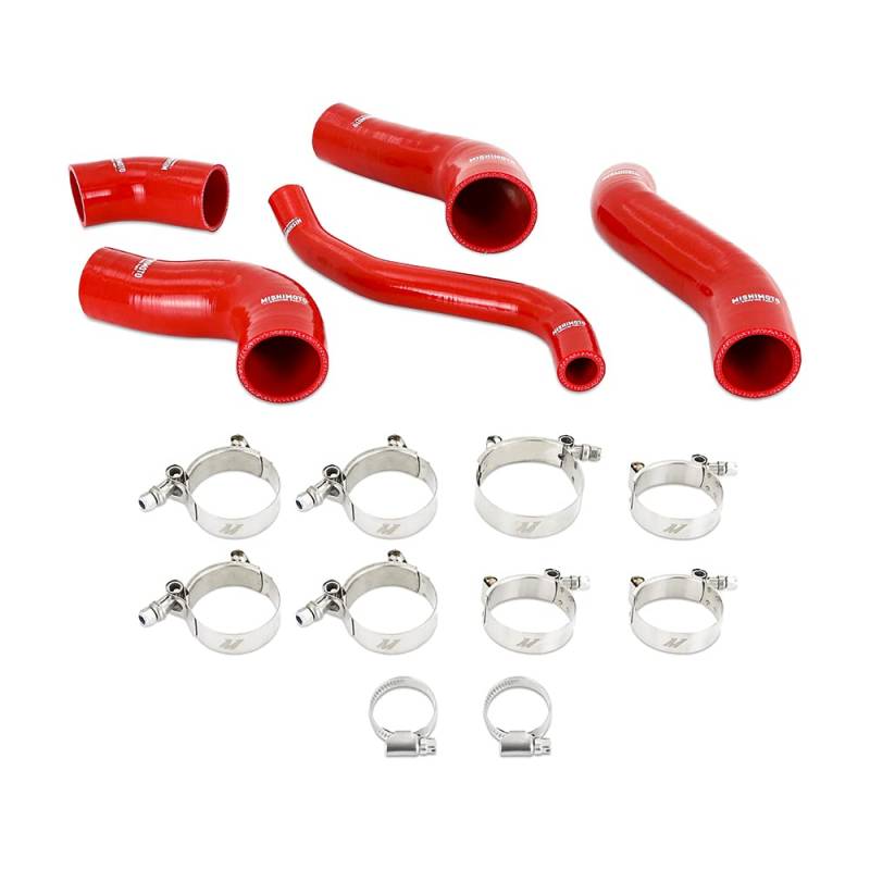 Mishimoto MMHOSE-VLSTR-13TRD Silikon-Ladeluftkühler-Schlauch-Set, kompatibel mit Hyundai Veloster Turbo 2013-2017, Rot von Mishimoto