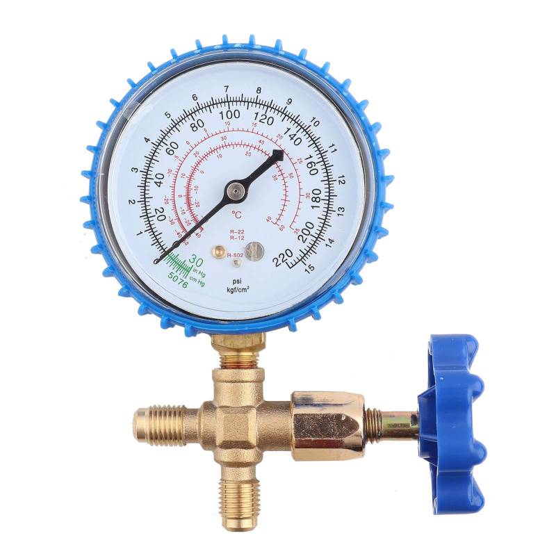 Miskall Klimaanlagen-Manometer, Klimaanlagen-Kältemittel-Nachfüllmanometer Manometer Passend für R410A R22 R134A R404A von Miskall