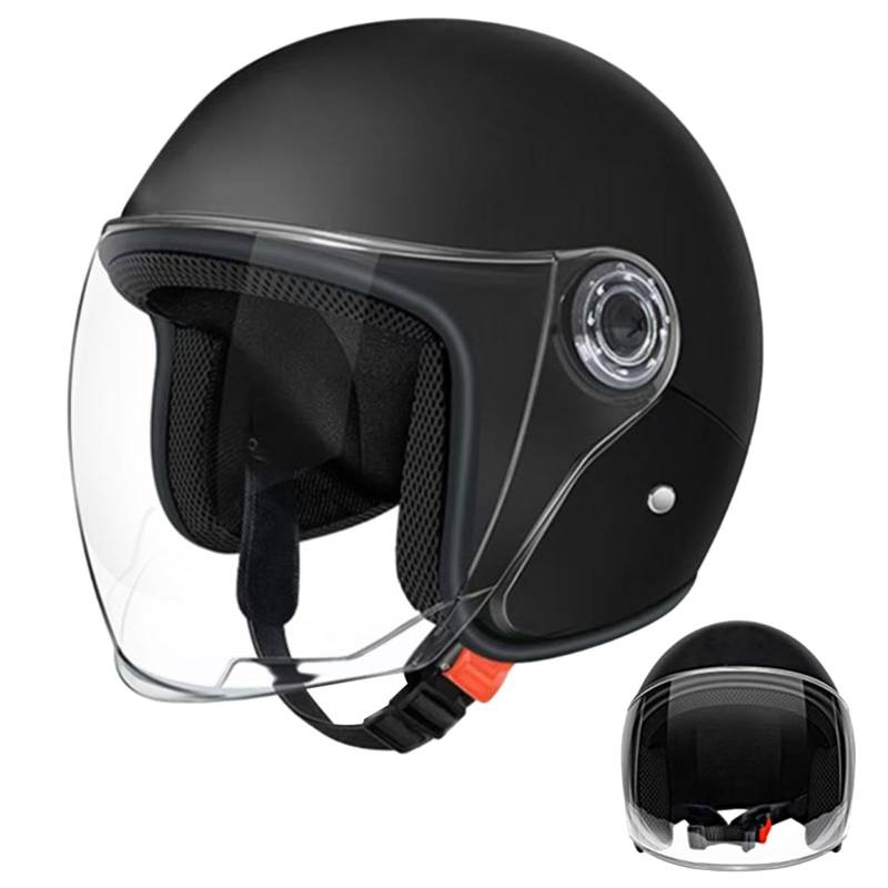 Motorradhelm Für Erwachsene Jethelm Mit Visier Unisex Roller Helm Scooter Helm Atmungsaktiv Mopedhelm Für Herren Damen Skateboard Helm Multifunktional Motorradhelm Mit Offenem Gesicht von Missmisq