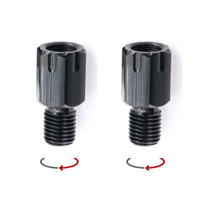 Misuyue 2pcs Gewindeadapter M10 Rechtsgewinde auf M8 Rechtsgewinde für Moped Roller Motorrad Spiegel Adapter（Stil 02） von Misuyue