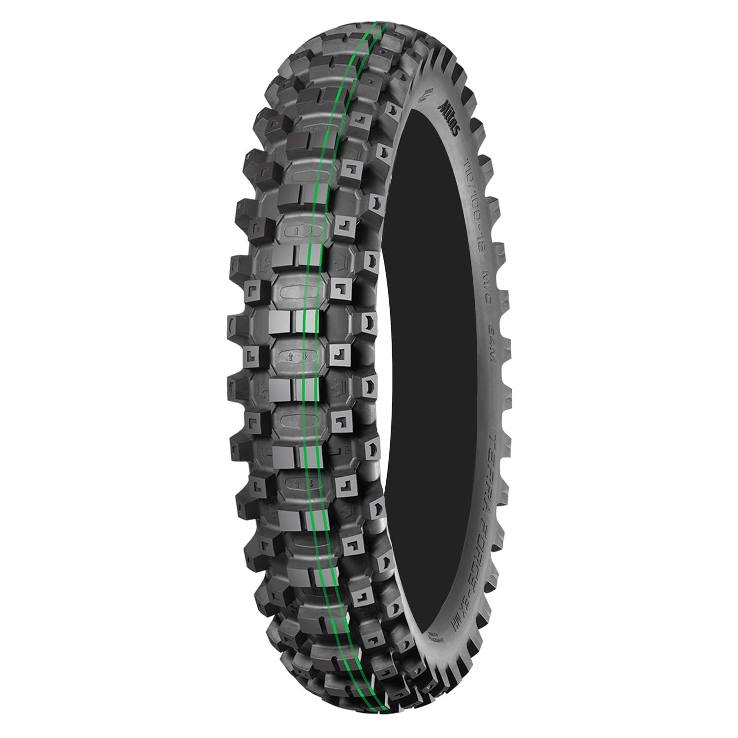 MITAS Motorradreifen 110/100-18 M/C TT 64M TERRA FORCE-EX MH SUPER SOFT (2xGREEN) (IND) von Mitas