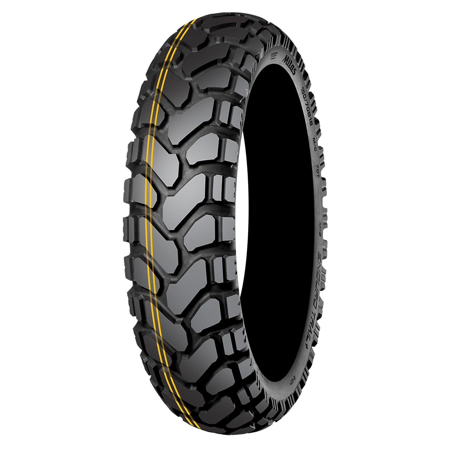 MITAS Motorradreifen 150/70 B 18 M/C TL/TT 70H ENDURO TRAIL XT DAKAR (2xYELLOW) M+S (IND) von Mitas