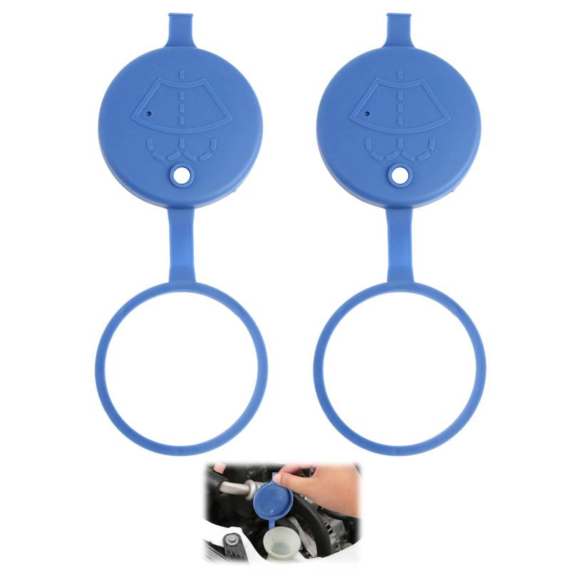 2pcs Tankdeckel ScheibenwaschbehäLter,Scheibenwischwasser Deckel, ScheibenwaschbehäLter Reservoirkappe FüR Peugeot 2008 3008 01 307 308 408 508l(Blau) von Miunpri