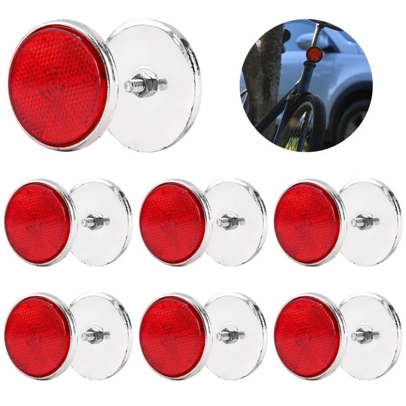 Speichenreflektoren Fahrrad, 12 STK Katzenaugen Reflektoren Set Reflektor Vorne Clips Orange Rückstrahler Zubehör für Spokes Felgen Mountainbike Motorrad Räder Abend Kinder Cycling Sicherheit von Miunpri