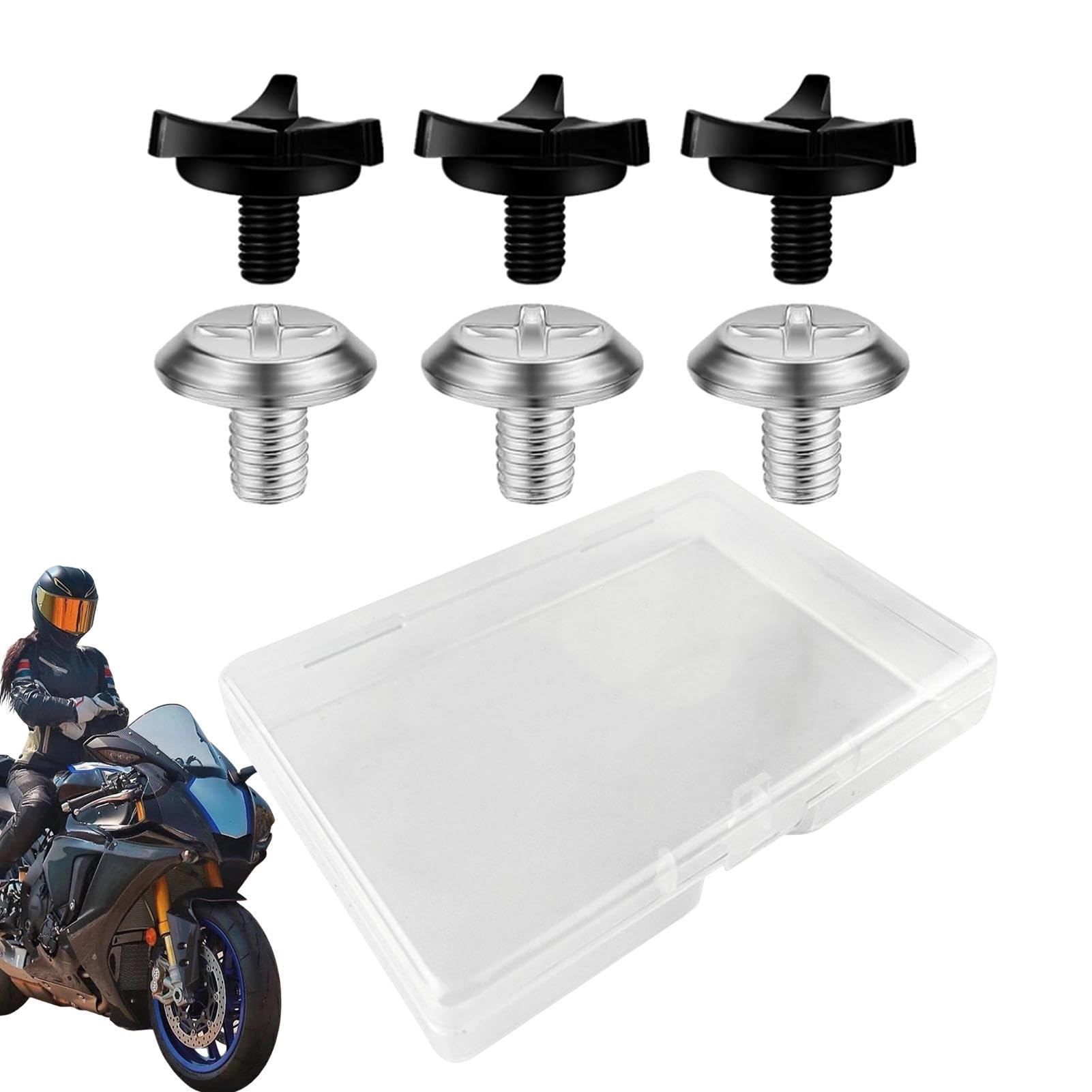 Mixnexorad Visierschrauben für Motorräder,Motorradhutschrauben | Motorradhut Aluminiumschrauben - Motorrad-Hut-Visierschrauben für Motorrad-Motorräder von Mixnexorad