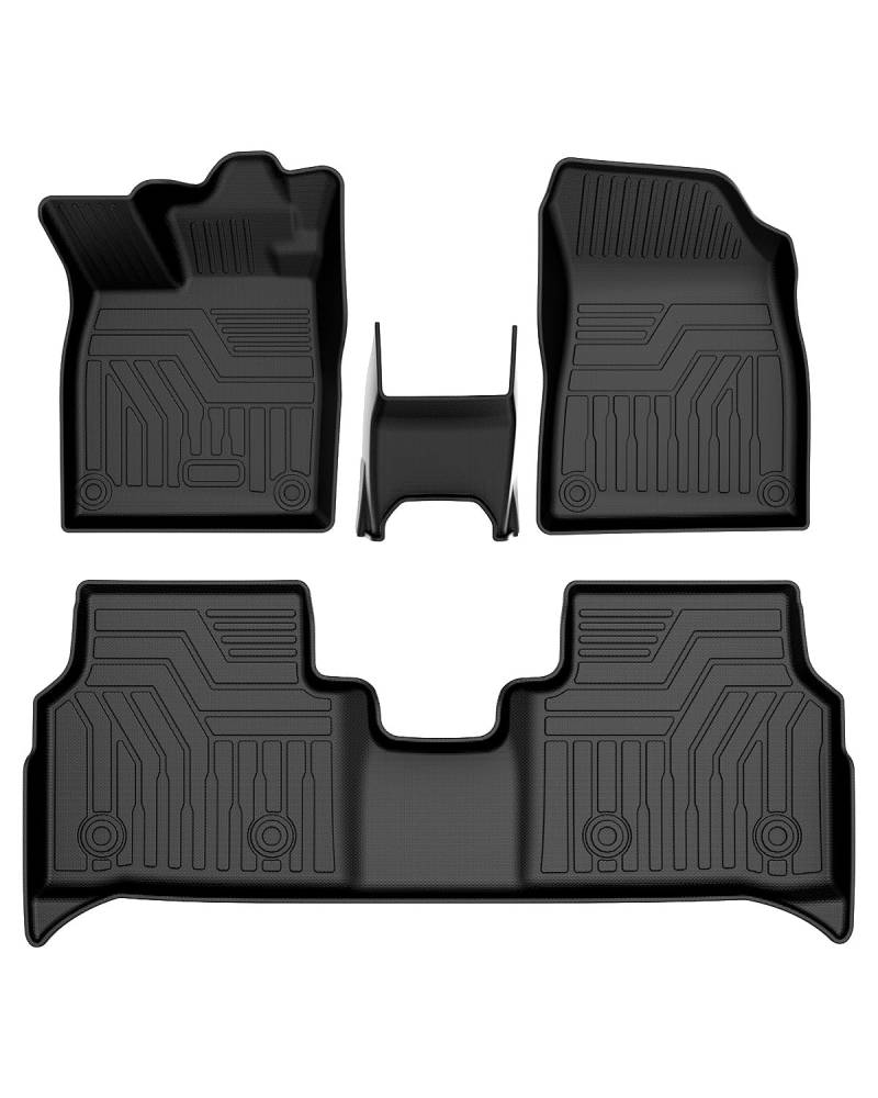 Mixsuper Passgenau für Fußmatten 2021 2022 Volkswagen ID.4 VW ID4 Allwetter-strapazierfähige Bodeneinlagen, 1. und 2. Reihe von Mixsuper
