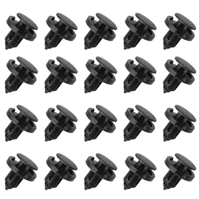 10/20/50 Stück 8 Mm Durchmesser 8 Mm Schwarz Fahrzeug Auto Stoßstange Tür Panel Liner Clips Retainer Kunststoff Auto Befestigungen Nieten Clips(20pcs) von Mizhll